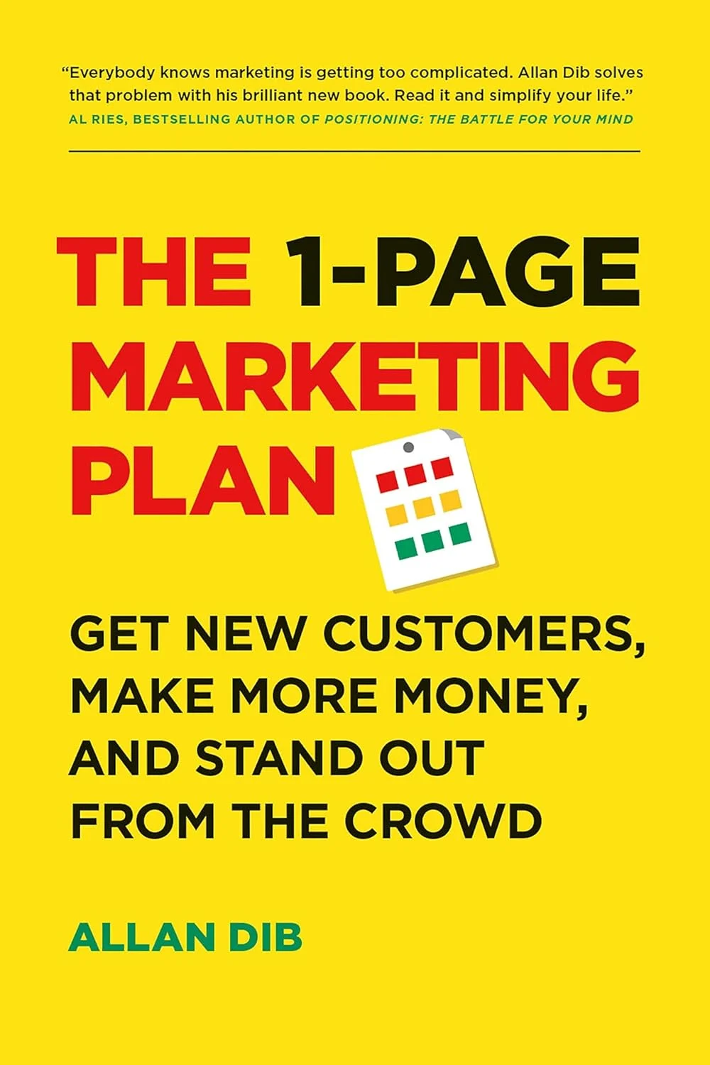 The 1-Page Marketing Plan cover